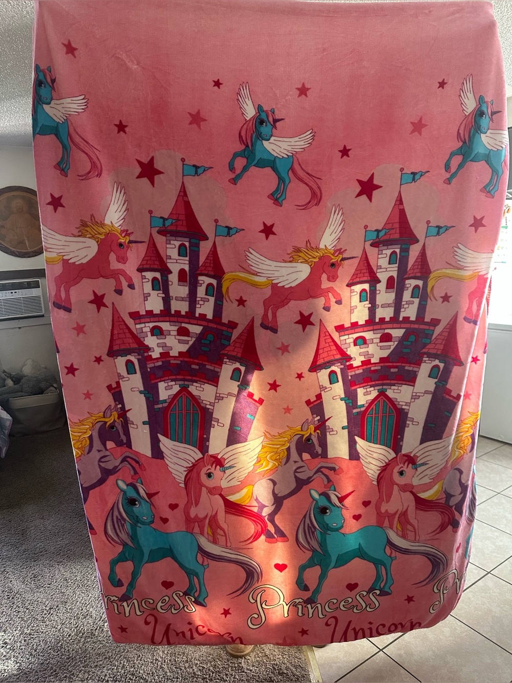 Princess Unicorn Castle Blanket